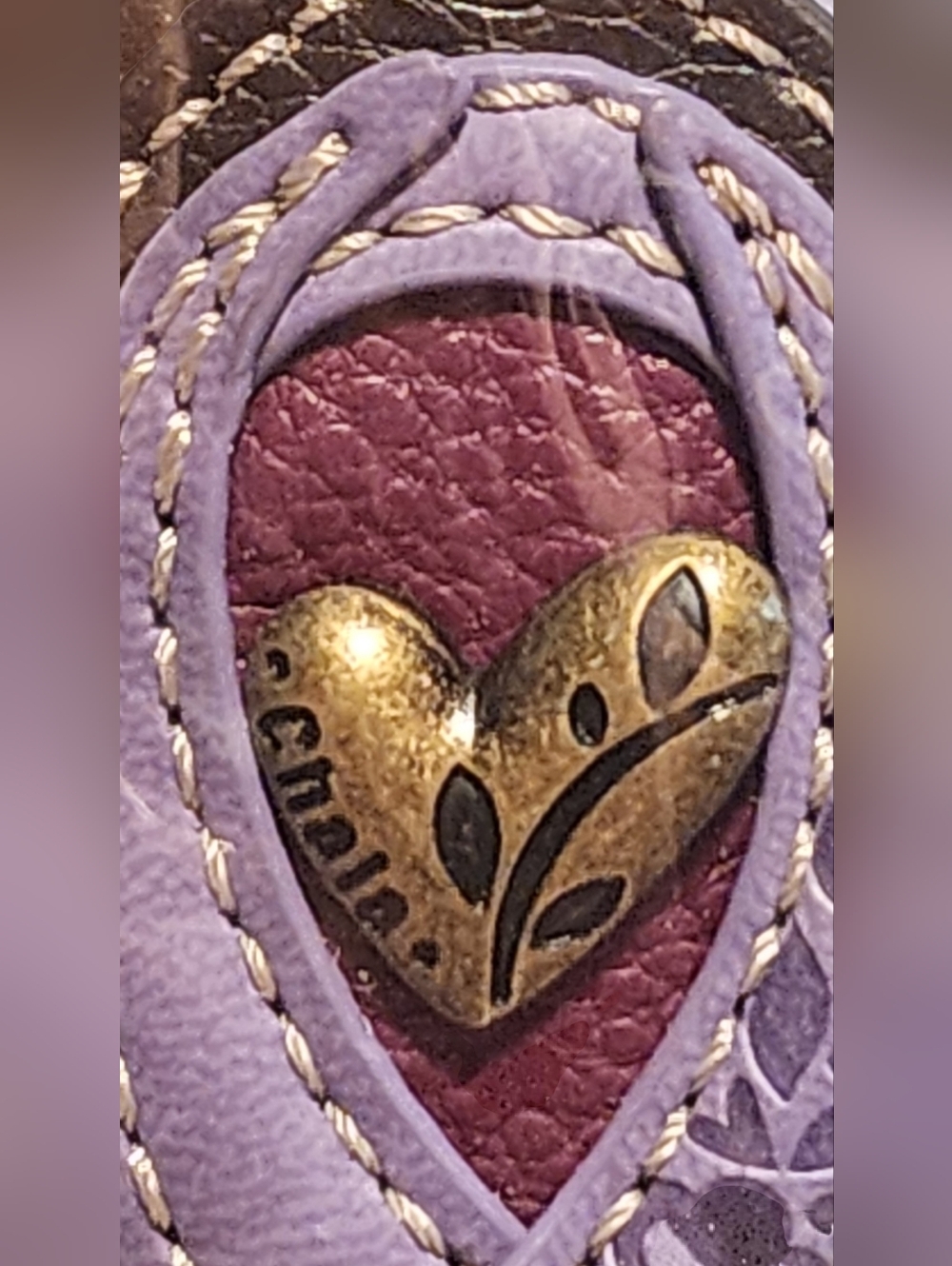 Chala Purple Ribbon Love & Support Key Fob with Gold Heart Accent - Picture 5 of 5